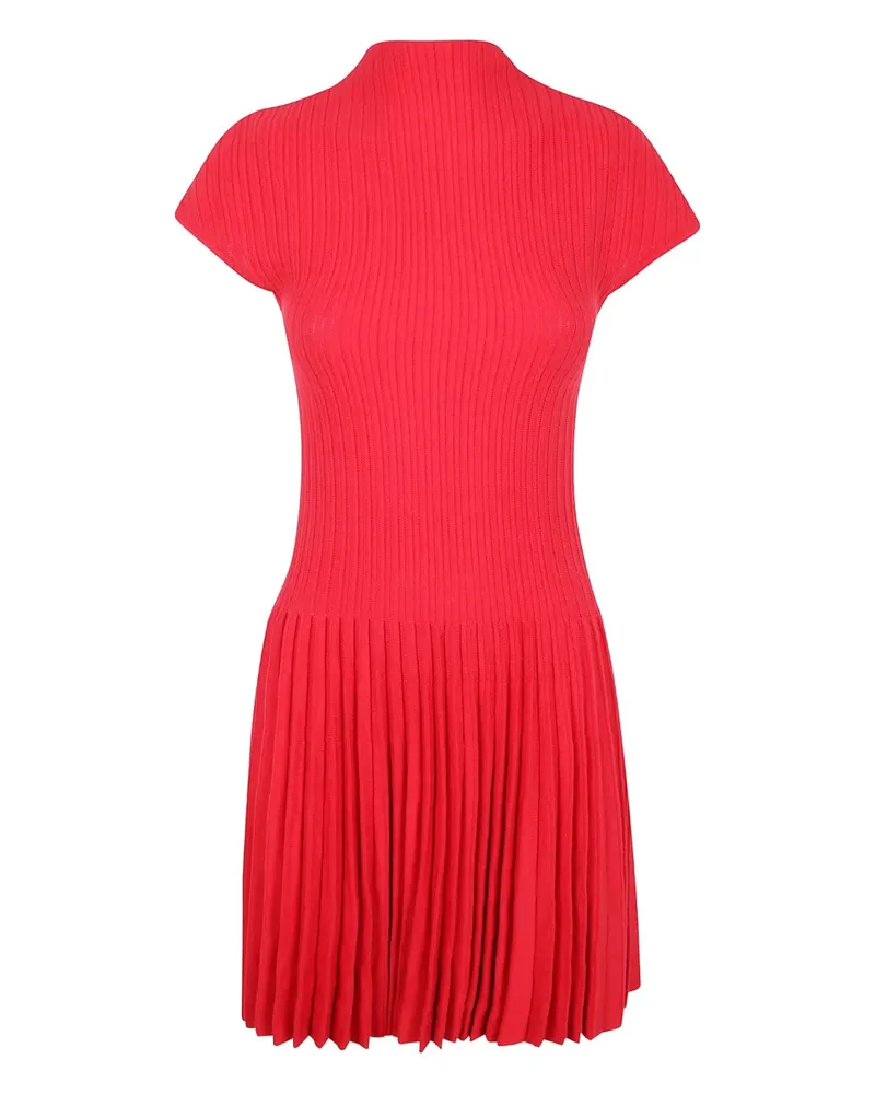 Magda Butrym Geripptes Kleid mit Falten - Rot Rot