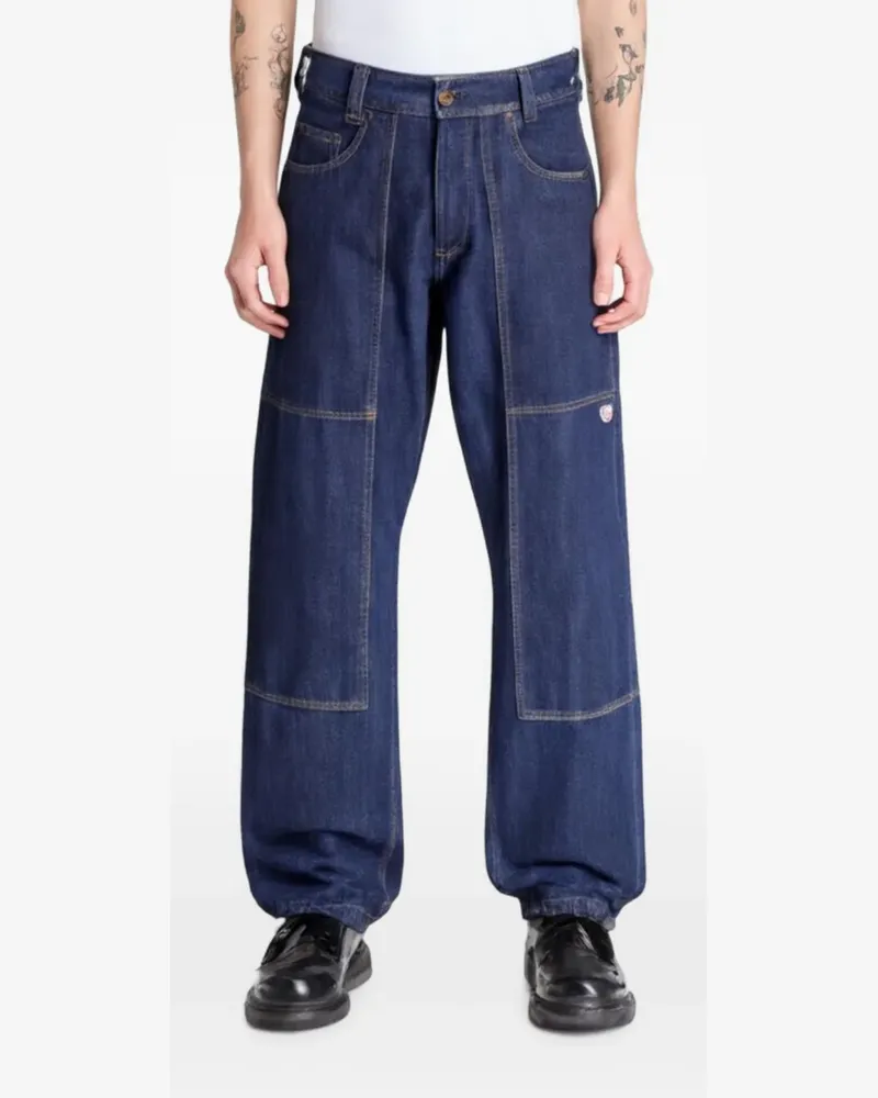Dickies panelled logo-patch jeans - Blau Blau