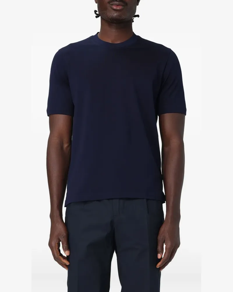 Zanone Klassisches T-Shirt - Blau Blau
