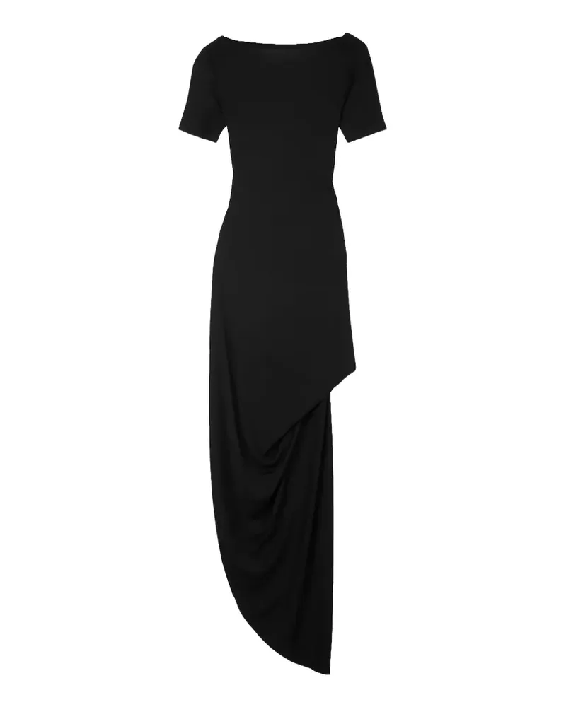 Jacquemus asymmetric draped dress - Schwarz Schwarz