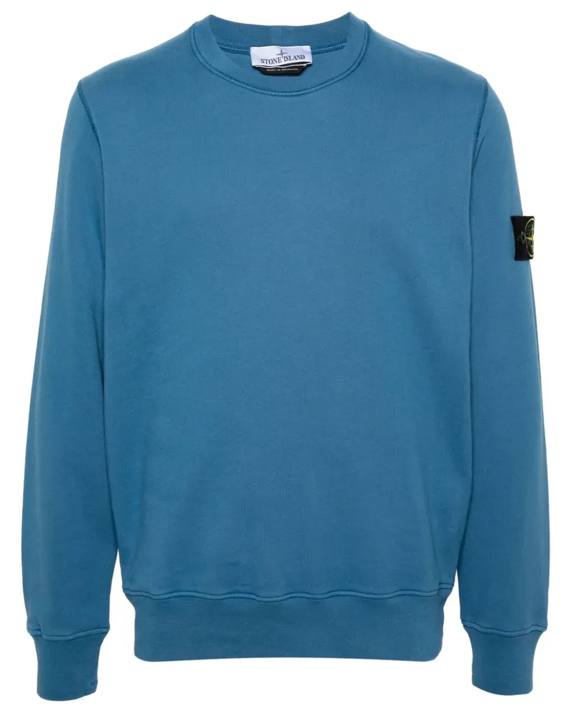 Stone Island Sweatshirt mit Kompass-Patch - Blau Blau