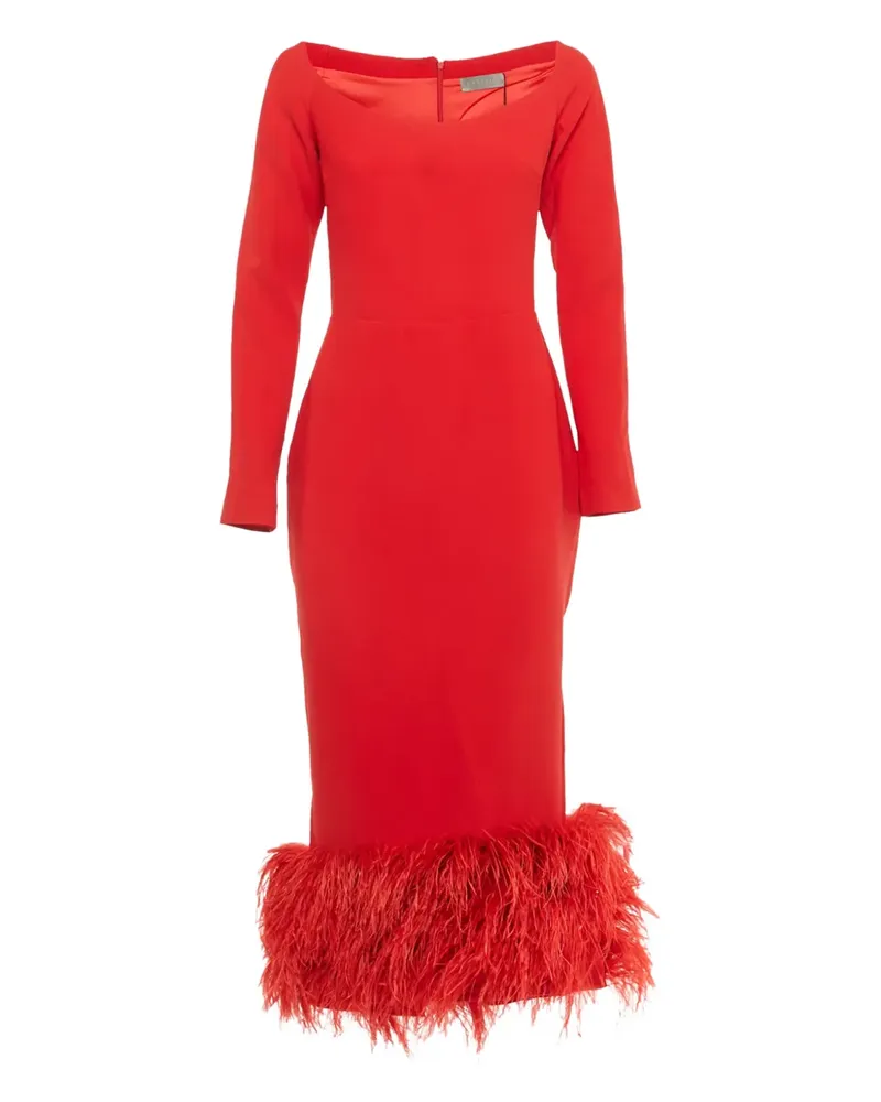 RASARIO fringed midi dress - Rot Rot