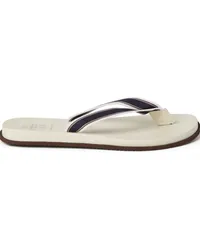 Brunello Cucinelli Gestreifte Flip-Flops Blau