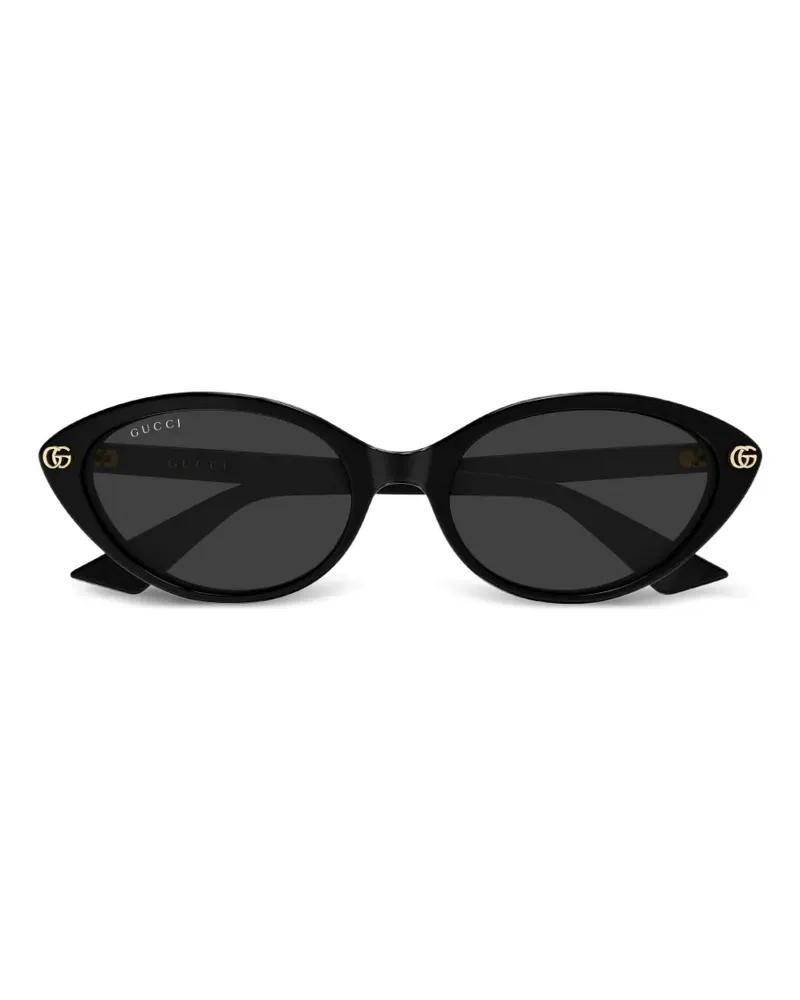 Gucci cat-eye logo-plaque sunglasses - Schwarz Schwarz