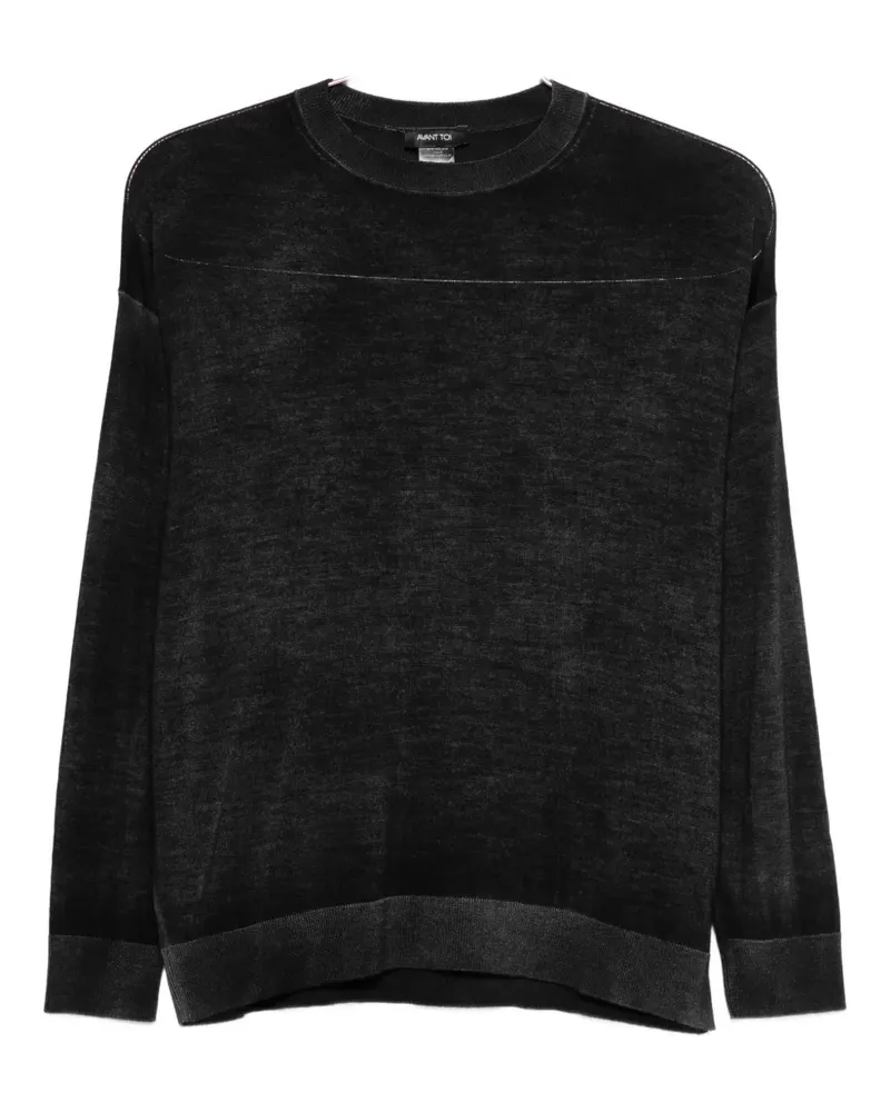 Avant Toi Oberteil mit Rundhalsausschnitt - Schwarz Schwarz