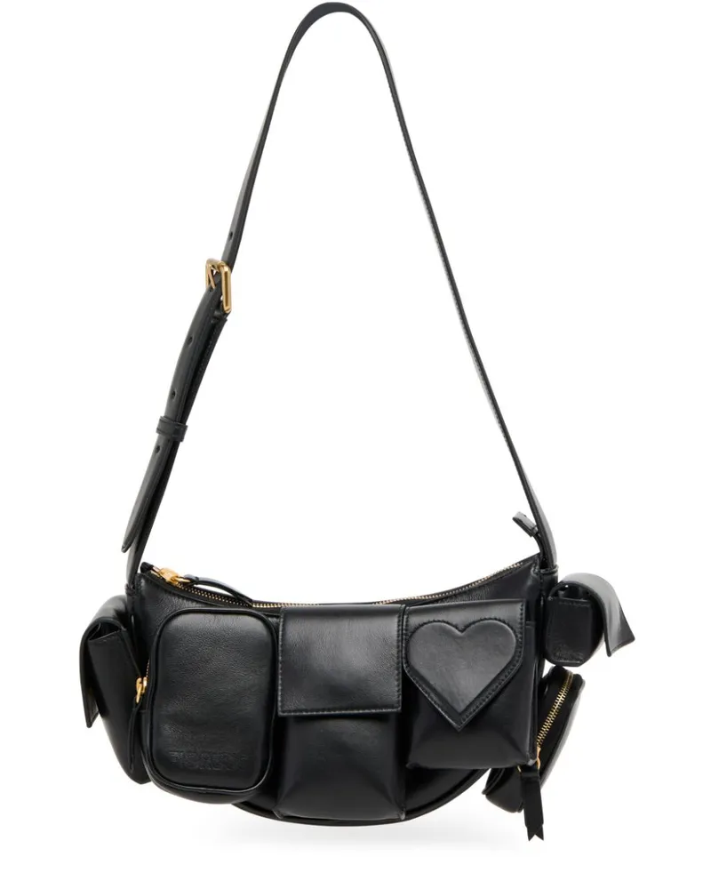 Fiorucci Schultertasche aus Leder - Schwarz Schwarz