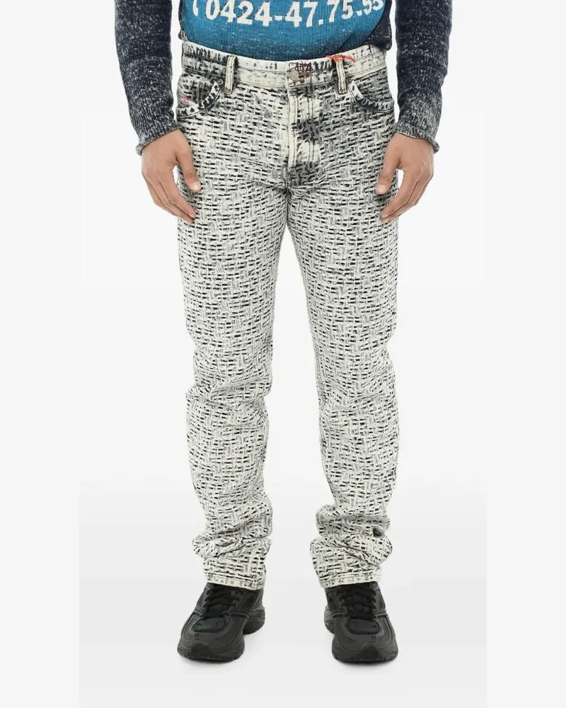 Diesel Slim-Fit jeans Straight leg - Weiß Weiß