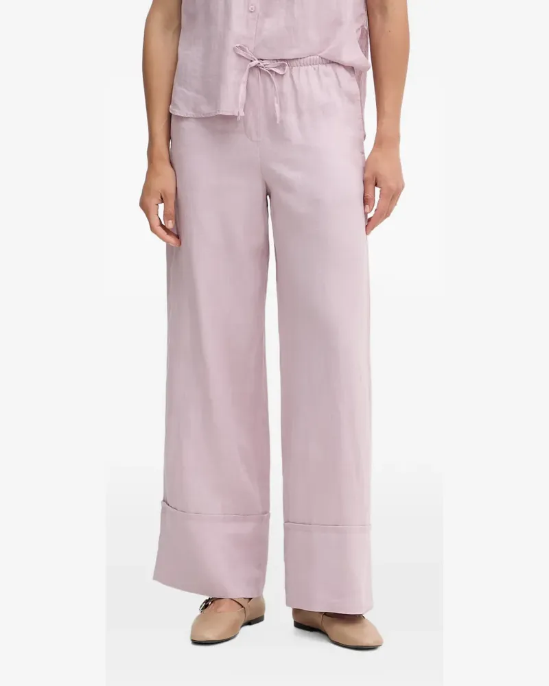 Benetton Weite Palazzohose mit Kordelzug - Rosa Rosa