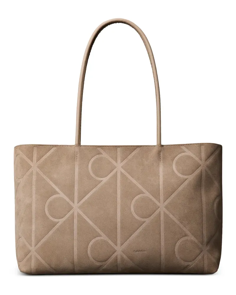 Calvin Klein embossed tote bag - Nude Nude