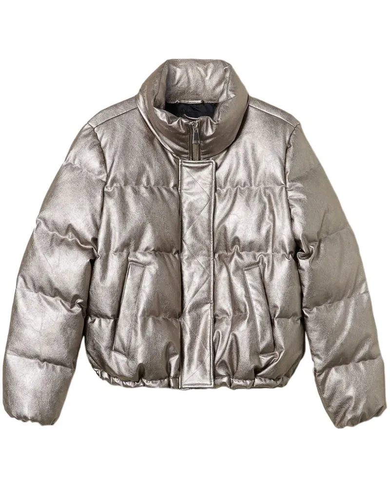 Twin-Set Daunenjacke mit Beschichtung - Grau Grau