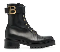 Ranger Stiefel aus Leder - Schwarz