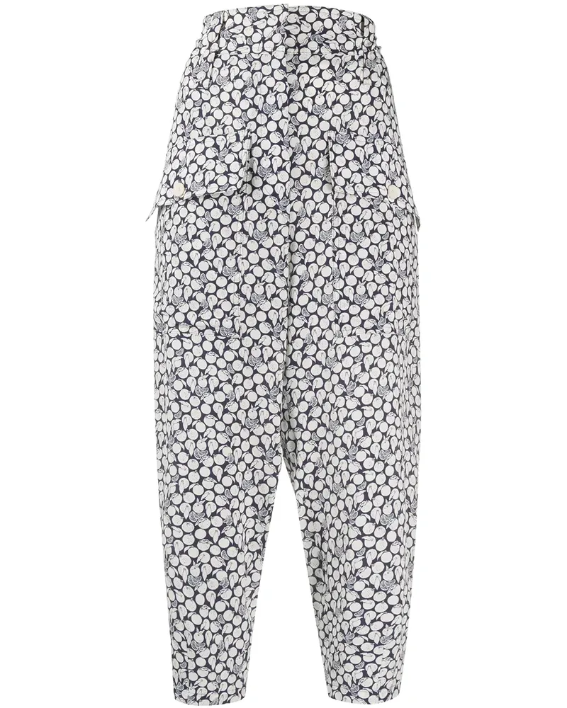 Stella McCartney Cropped-Hose mit Print - Blau Blau