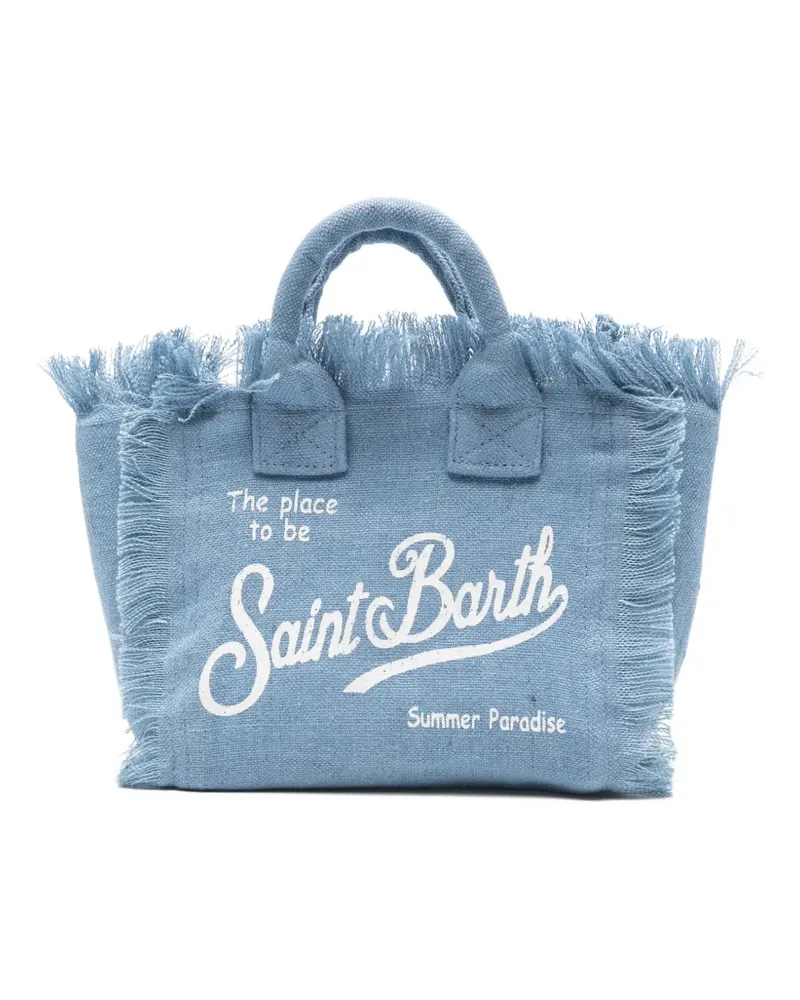 MC2 Saint Barth Mini Vanity Tote Bag aus Leinen - Blau Blau