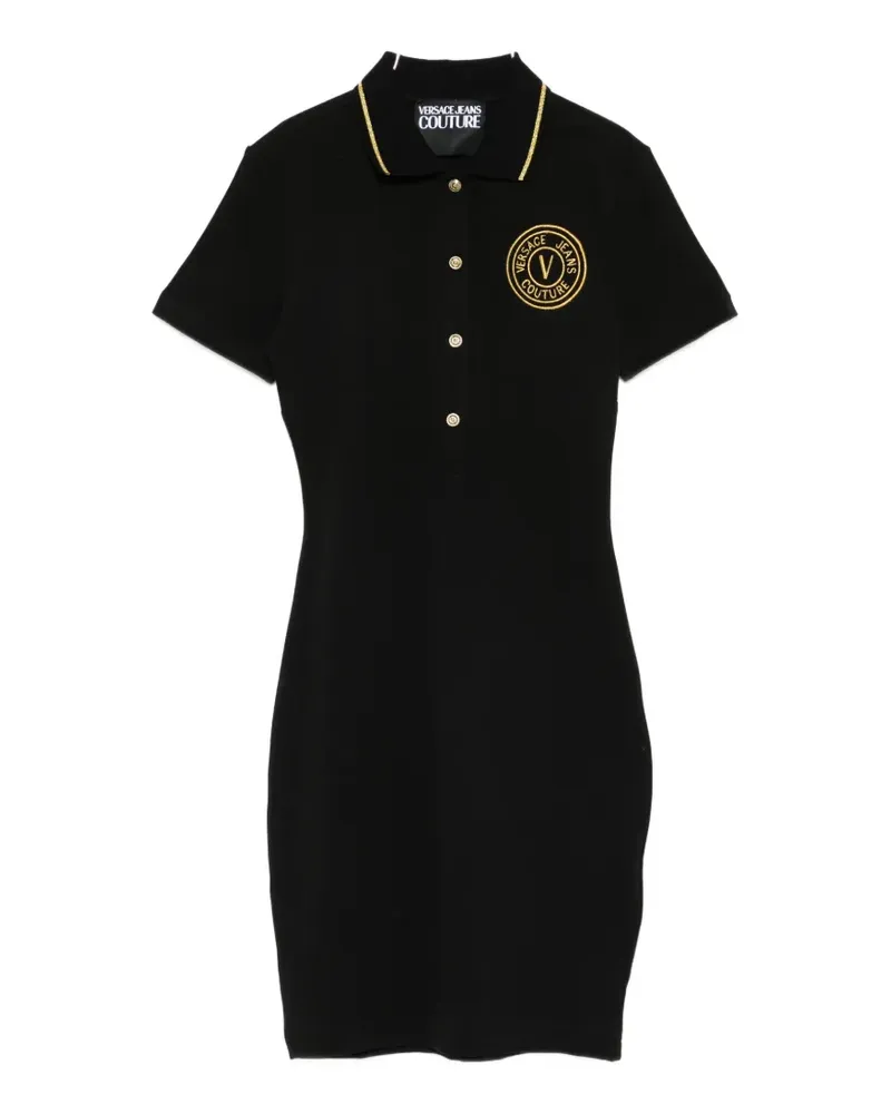 Versace Jeans button logo mini dress - Schwarz Schwarz