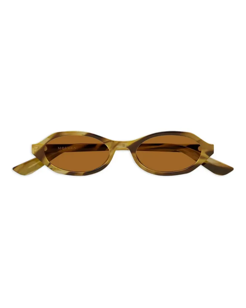 Alexander McQueen Havana ovale Sonnenbrille - Braun Braun