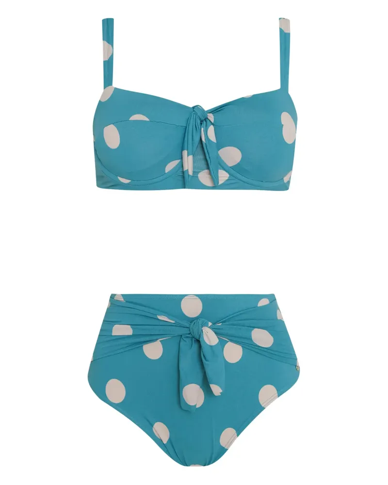 BRIGITTE knot-detail bikini - Blau Blau