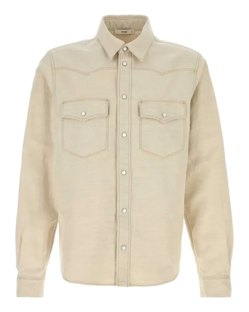 Fendi Selleria denim shirt - Nude Nude