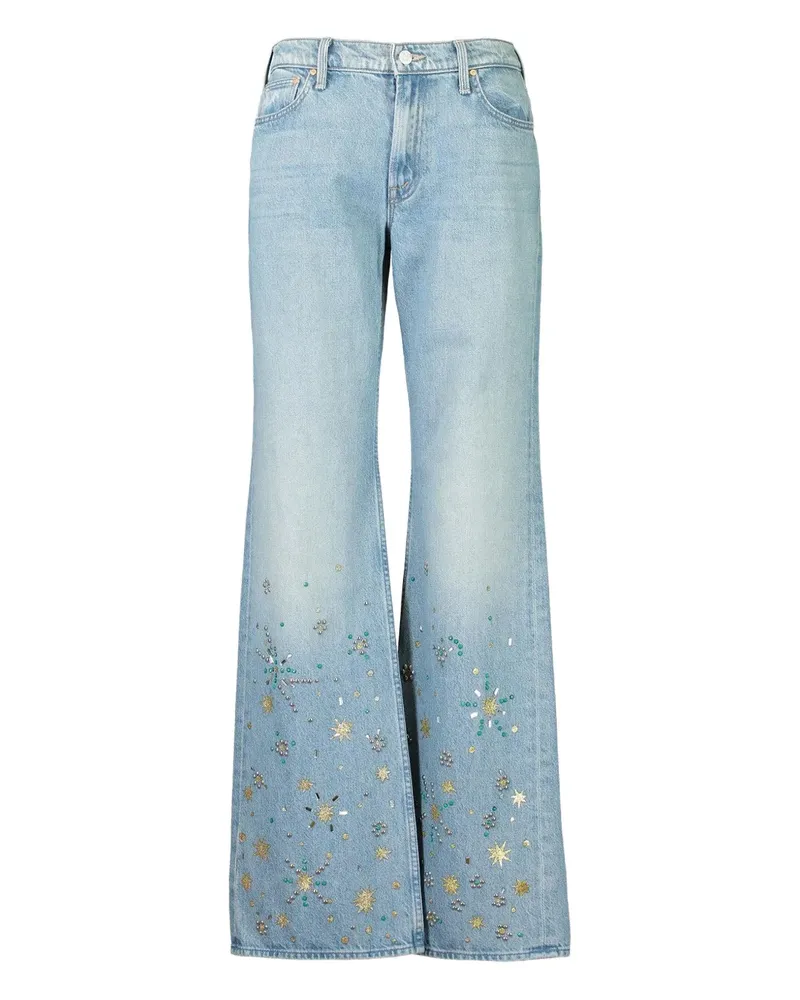 Mother The Bookie Heel embellished jeans - Blau Blau