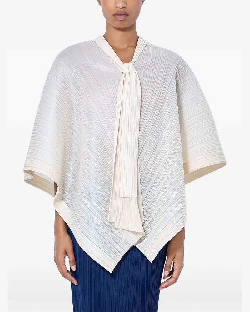 Issey Miyake Bluse mit Schleifenkragen - Nude Nude