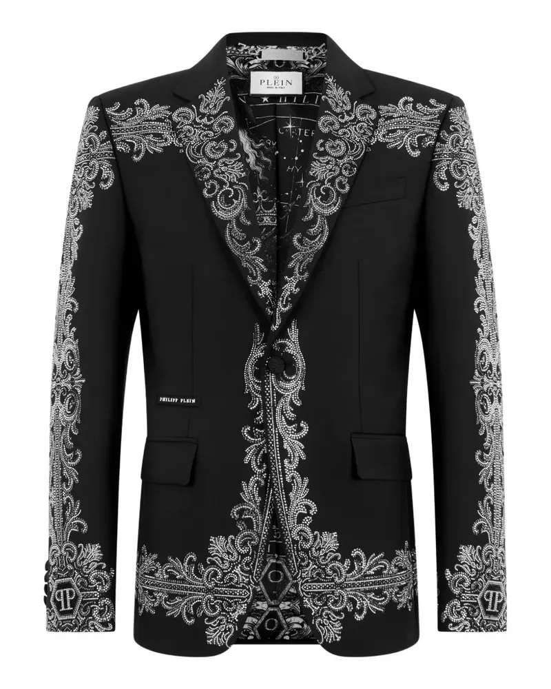 Philipp Plein Baroque Sakko mit Strassverzierung - Schwarz Schwarz
