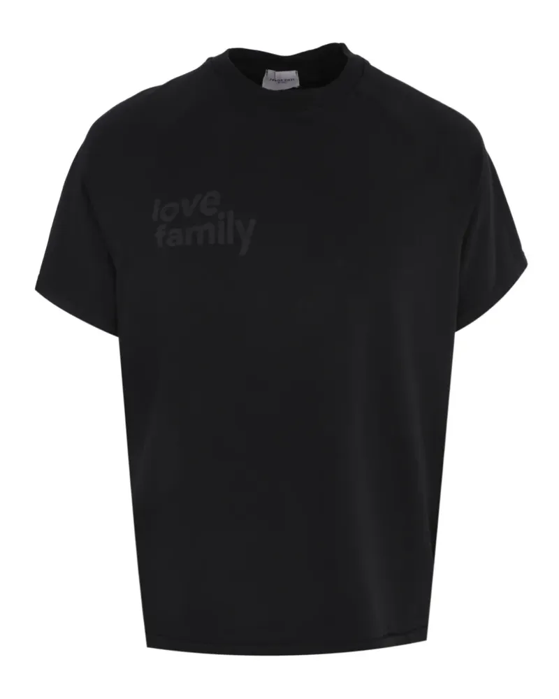 Family First T-Shirt mit Slogan-Print - Schwarz Schwarz