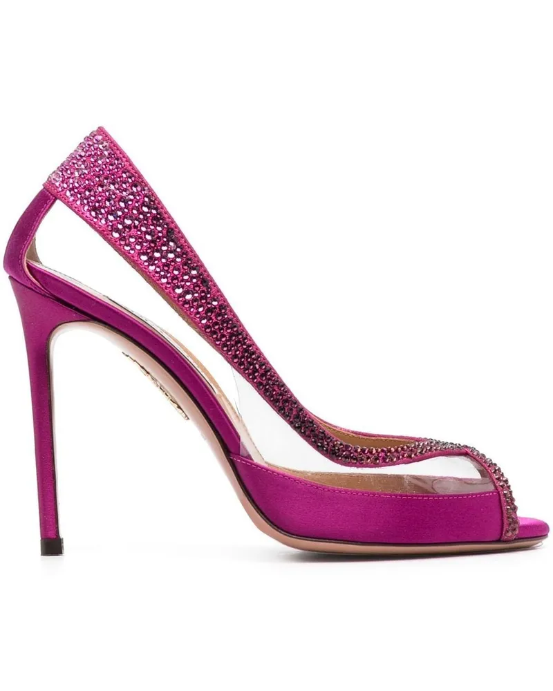 Aquazzura Pumps mit Kristallen 105mm - Rosa Rosa