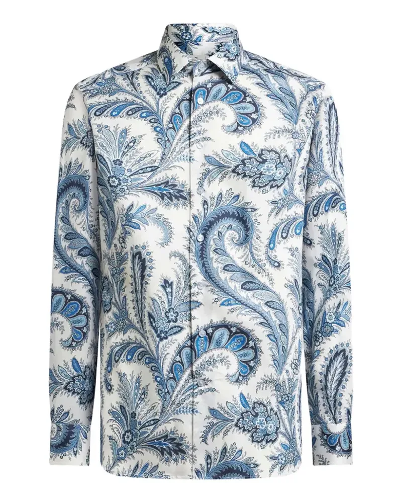 Etro T-Shirt mit Paisleymuster - Blau Blau