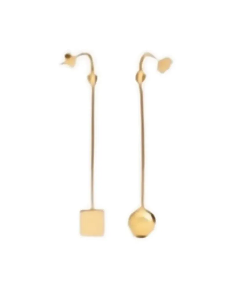 Jacquemus The Nodo square-circle drop earrings - Gold Gold