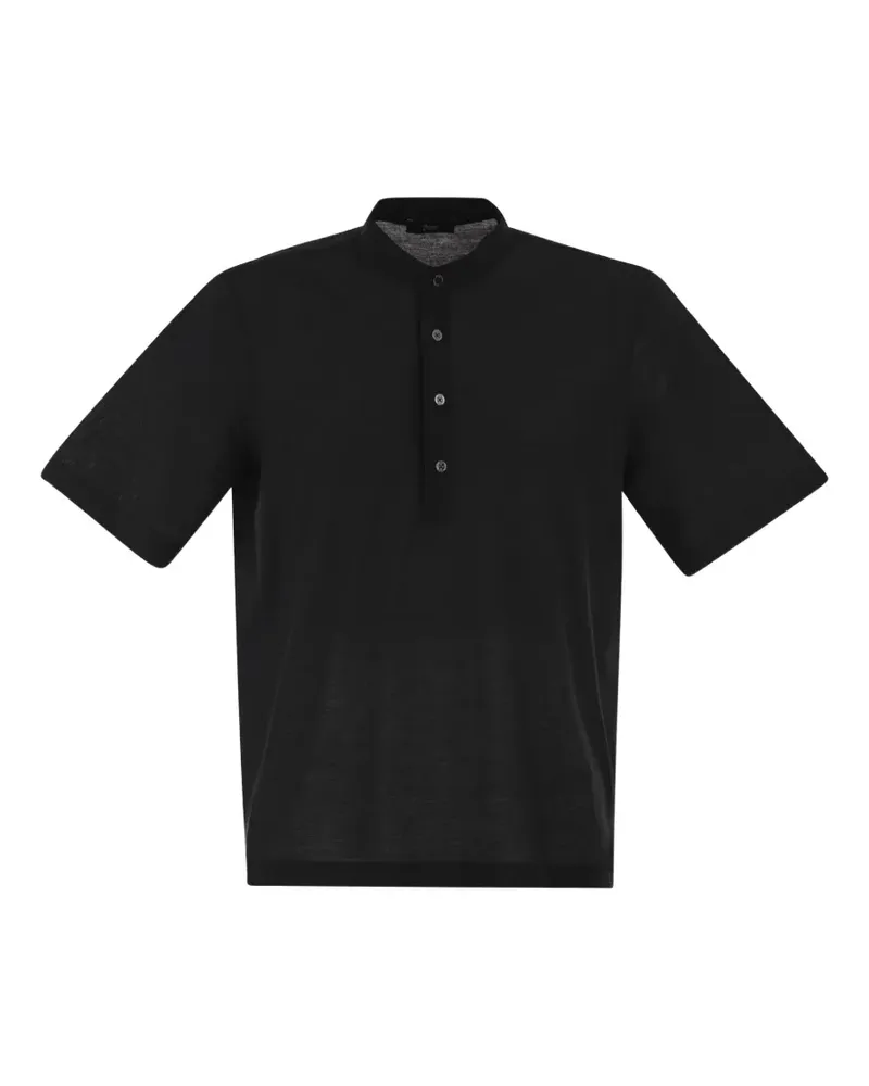 Herno standing-collar polo shirt - Schwarz Schwarz