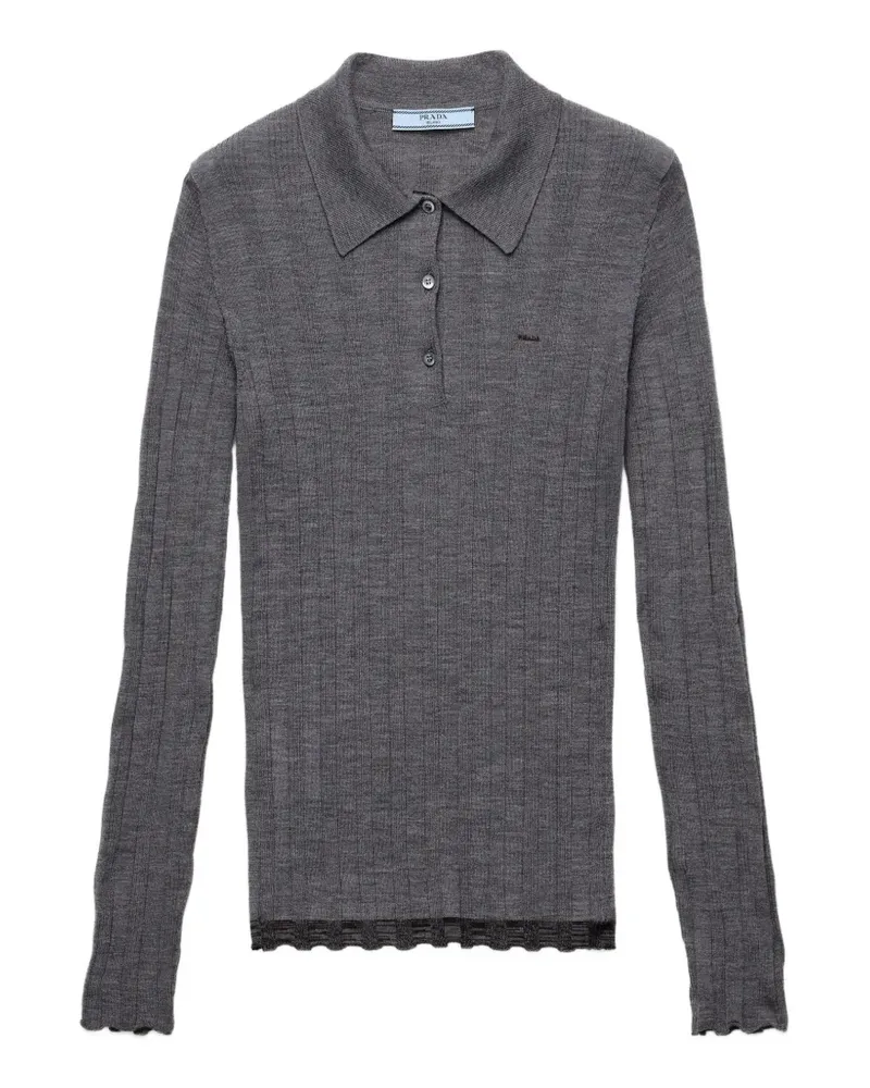 Prada wool polo sweater - Grau Grau
