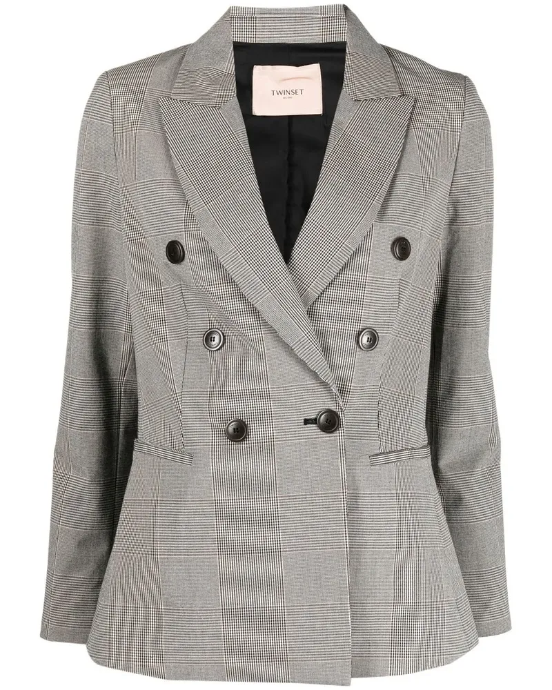 Twin-Set Doppelreihiger Blazer - Nude Nude
