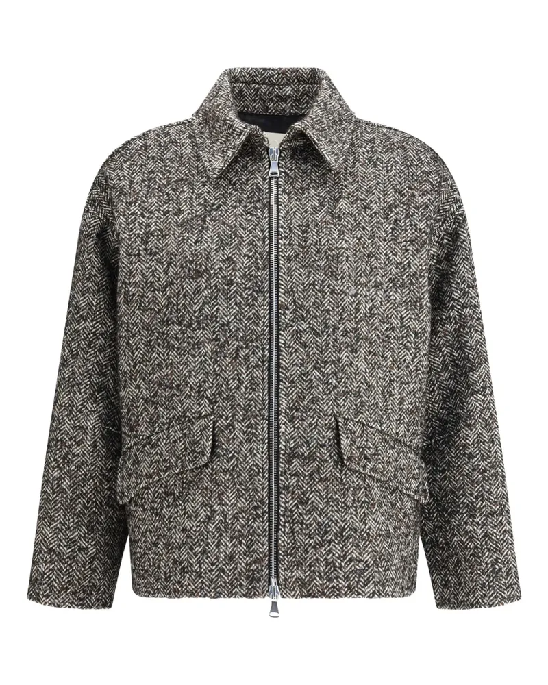 True Royal Alina Jacke mit Fischgrätenmuster - Schwarz Schwarz