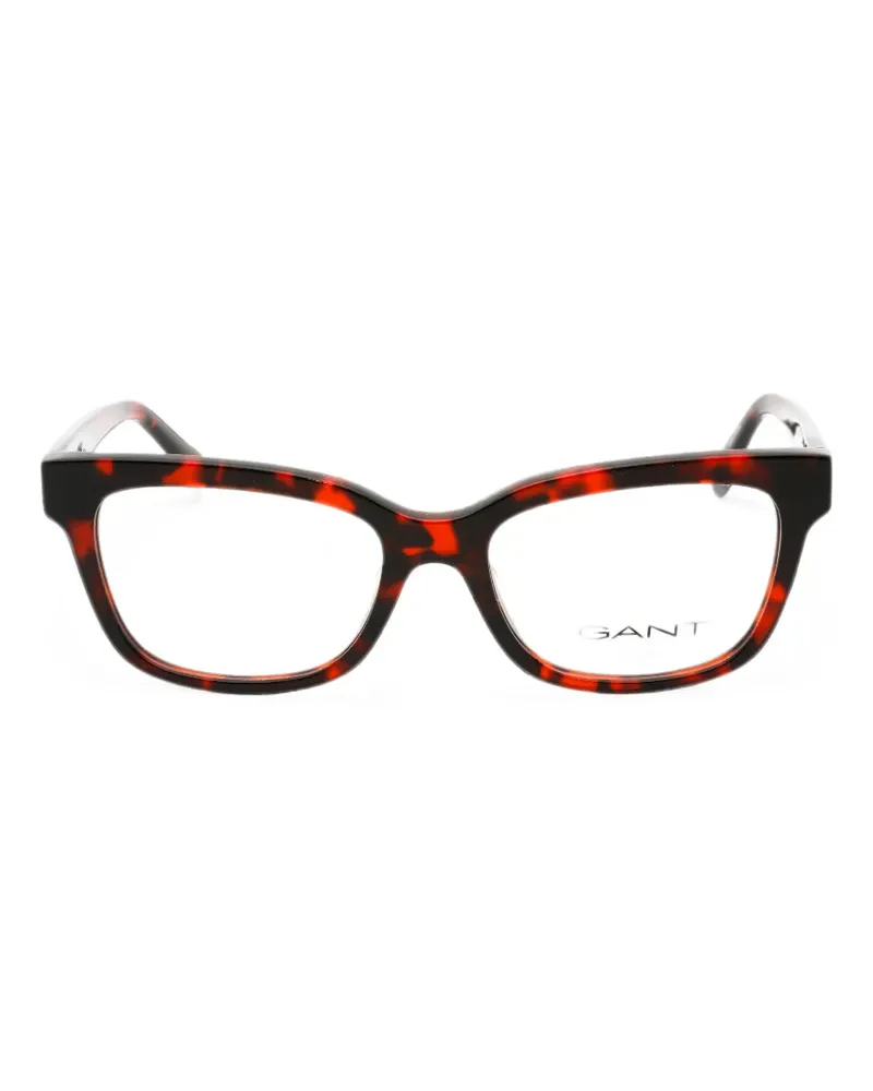 Gant tortoiseshell-effect rectangle-frame glasses - Schwarz Schwarz