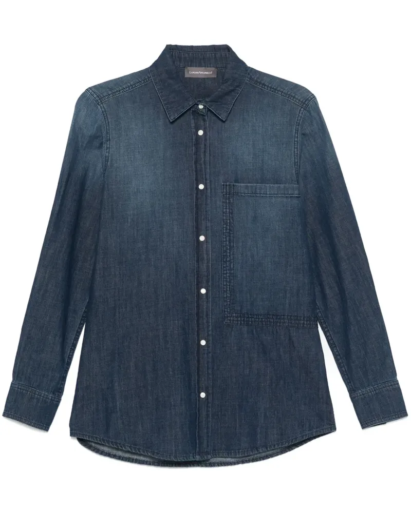 Lorena Antoniazzi Klassisches Jeanshemd - Blau Blau