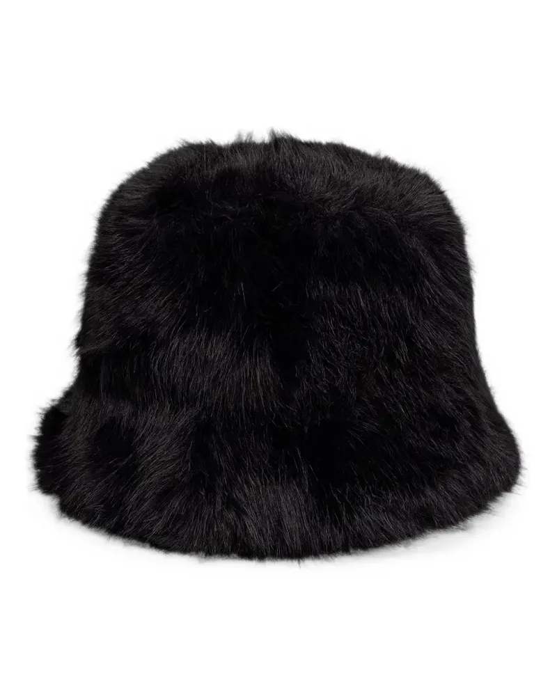 Armani Exchange Fischerhut aus Faux Fur - Schwarz Schwarz