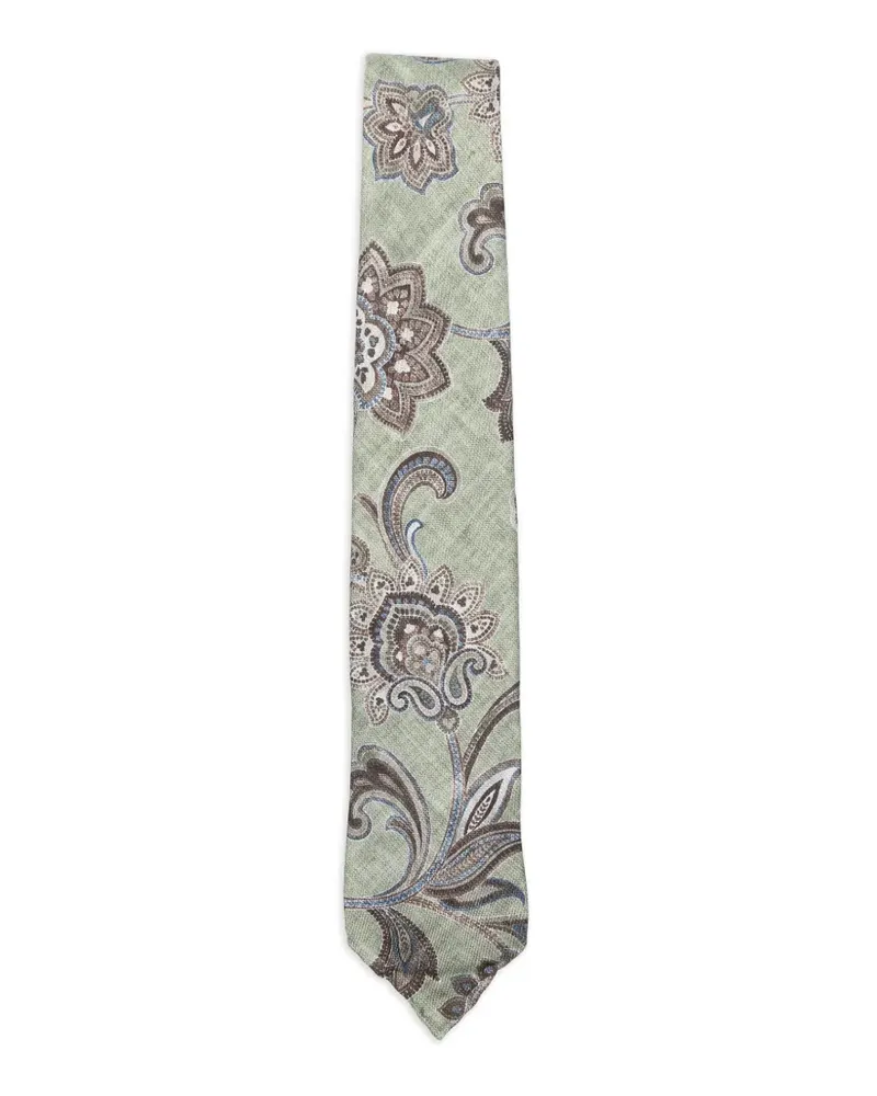 Dell'oglio Martin paisley-print tie - Grün Grün