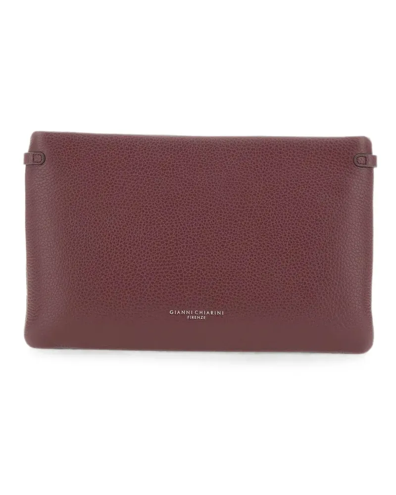 Gianni Chiarini Hermy hammered leather clutch bag - Rot Rot