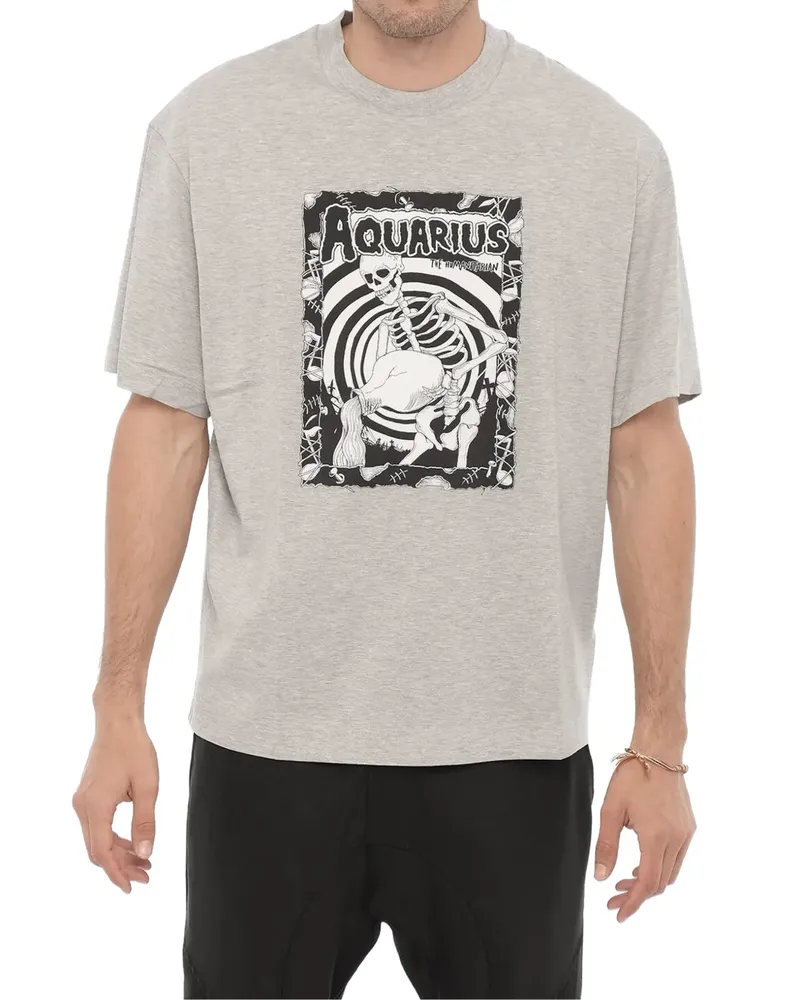 Neil Barrett T-Shirt mit Logo-Print - Grau Grau
