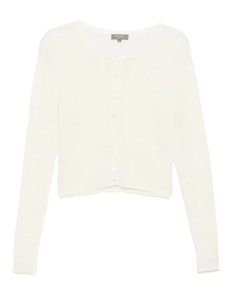 N.Peal Cardigan mit rundem Ausschnitt - Nude Nude