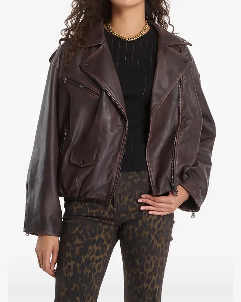 AllSaints Samina Bikerjacke - Rot Rot