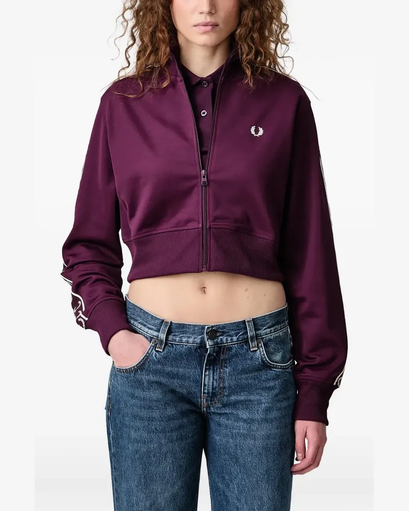 Fred Perry Laurel Wreath logo-embroidered zip-fastening sweatshirt - Violett Violett