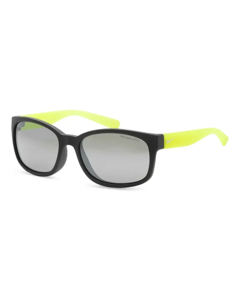 Nike Eckige Spirit Sonnenbrille - Schwarz Schwarz
