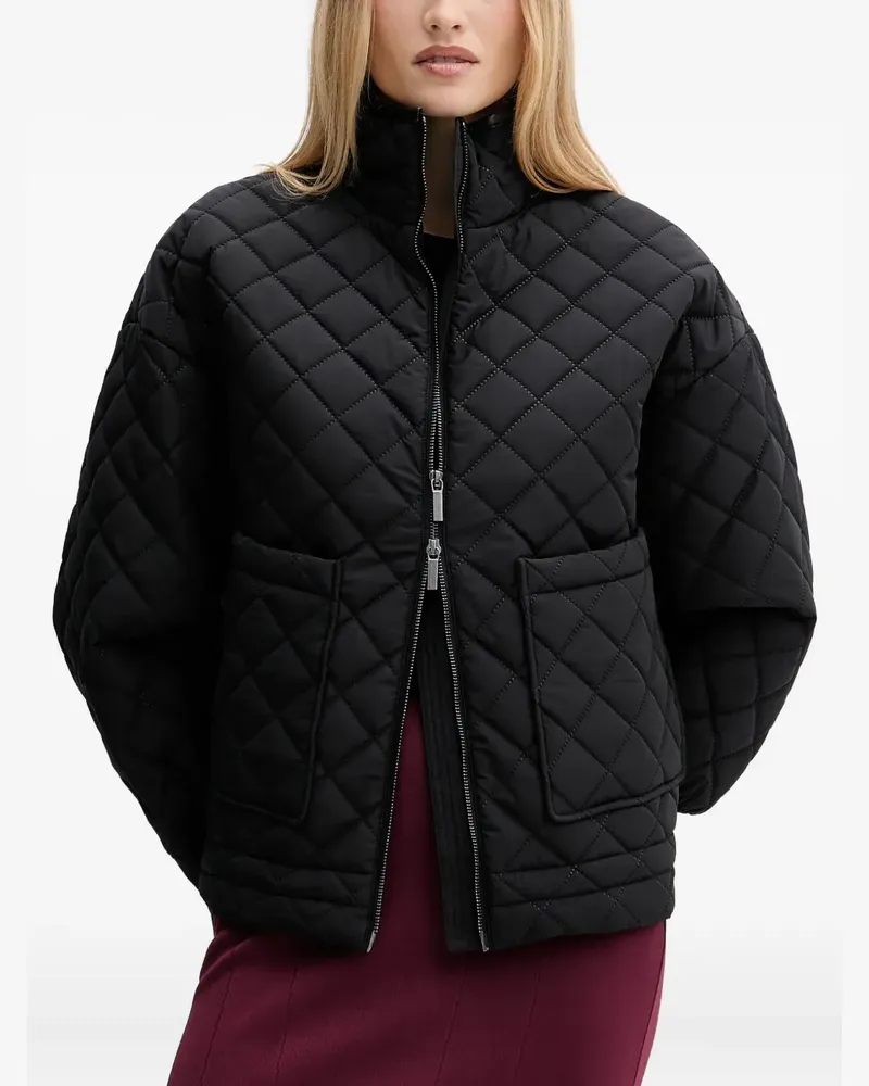 Armani Exchange Gesteppte Jacke mit Reißverschluss - Schwarz Schwarz