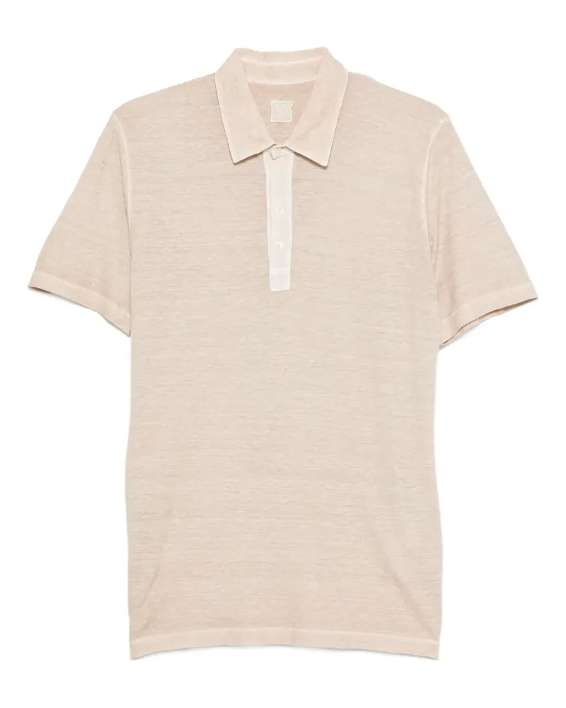 120% Lino Klassisches Poloshirt - Nude Nude