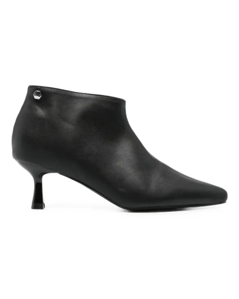 Cult pointed-toe kitten-heel ankle boots - Schwarz Schwarz