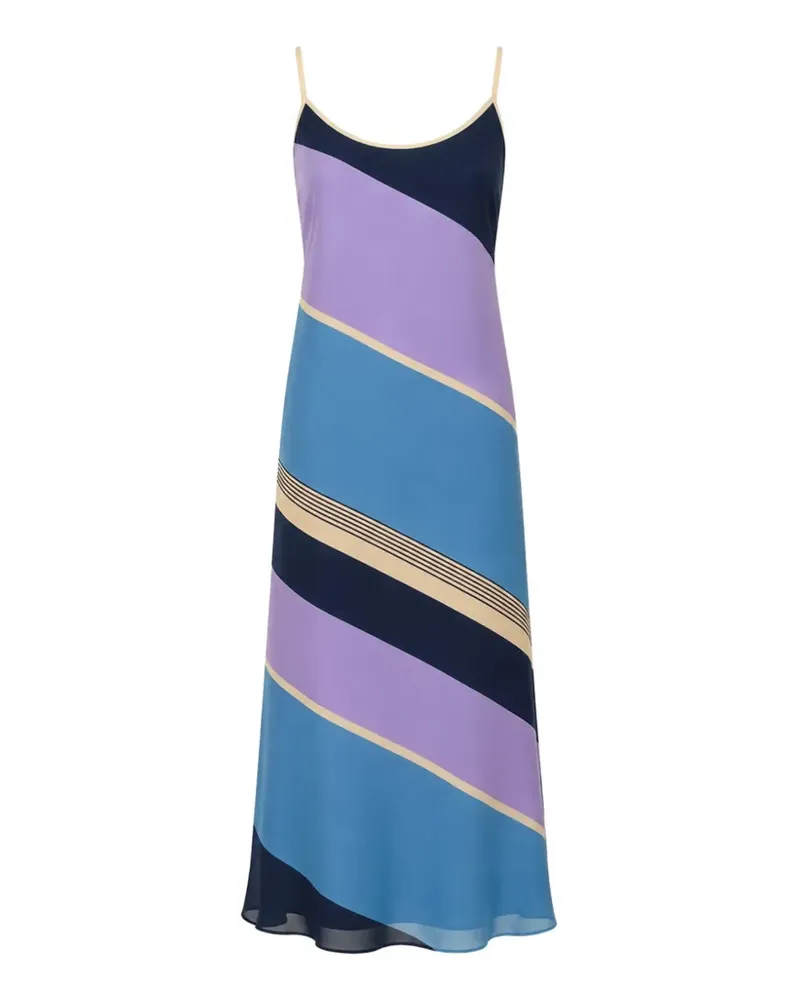 Baobab Collection Rita Maxikleid mit diagonalen Streifen - Blau Blau