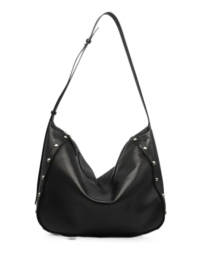 HTC Hollywood Trading Company studded leather shoulder bag - Schwarz Schwarz