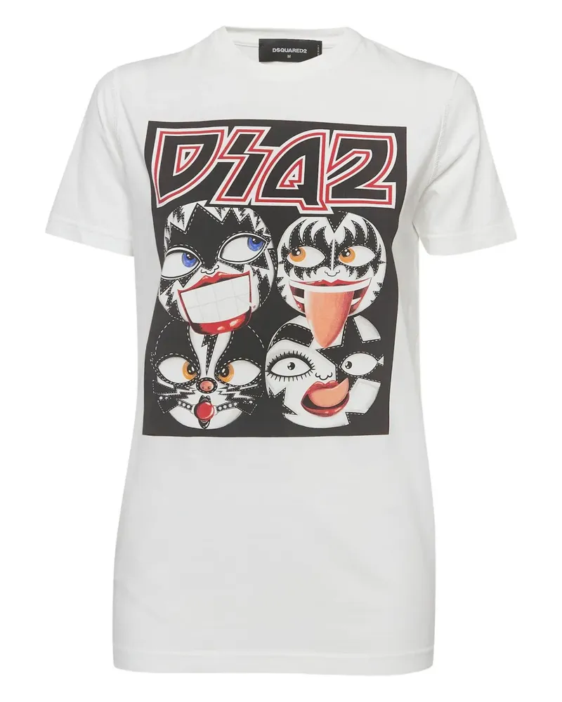 Dsquared2 T-Shirt mit grafischem Print - Weiß Weiß