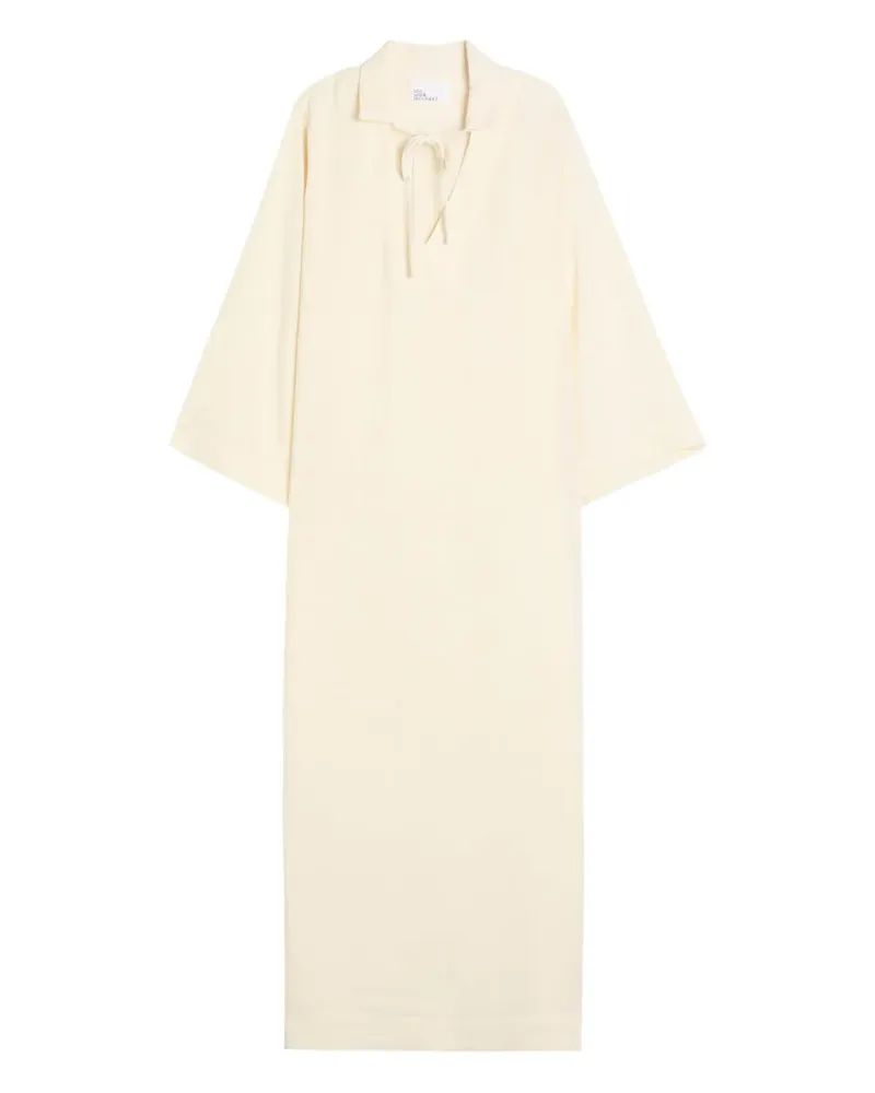 Lisa Marie Fernandez tie-neck tunic caftan - Nude Nude