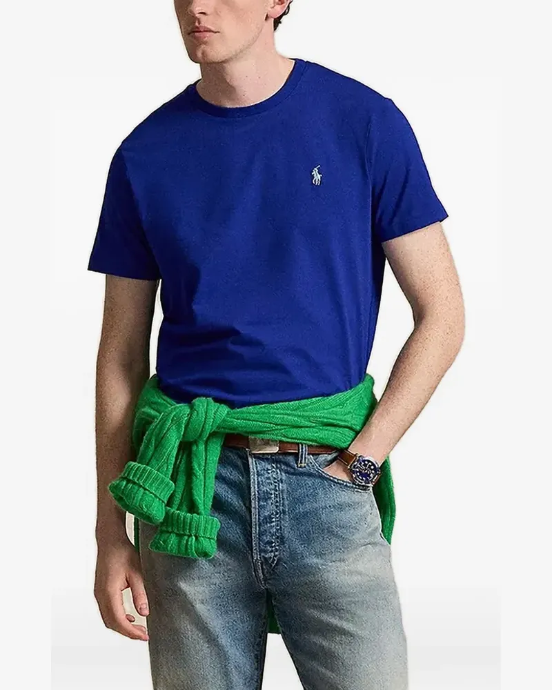 Ralph Lauren T-Shirt mit Pony-Stickerei - Blau Blau